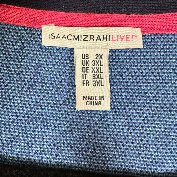 Isaac Mizrahi Live Jacquard Floral Tassel Open Front Cardigan Size 2X - Picture 4 of 8